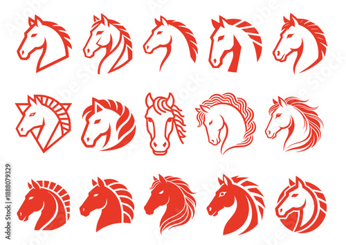 Minimalist horse head logo creative vector graphic simple clean design resource for modern branding and creative projects