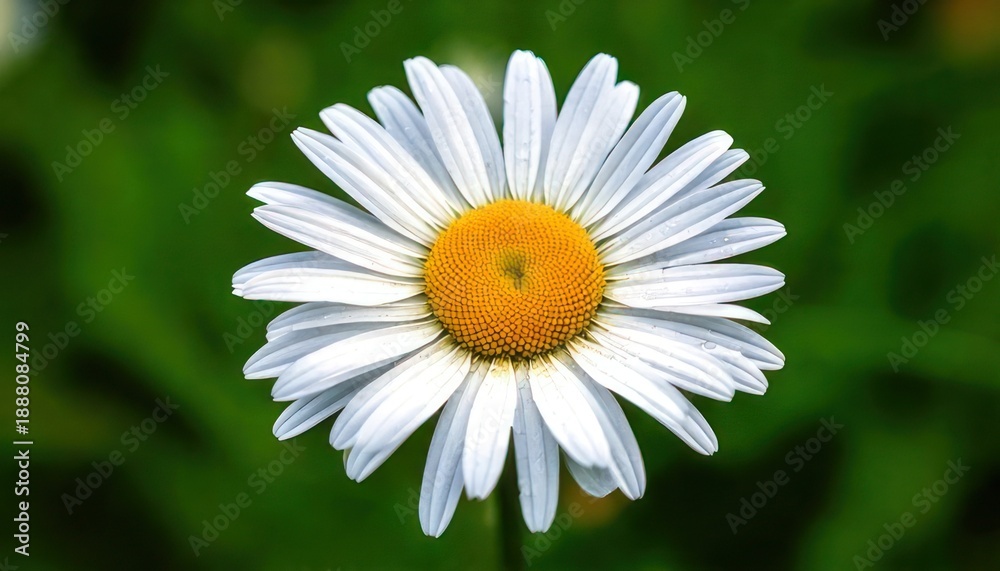 Obraz premium Close-up of a Vibrant Daisy Flower with White Petals and Yellow Center.