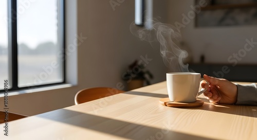 Wallpaper Mural Office people enjoying coffee break in modern workspace with natural light Torontodigital.ca
