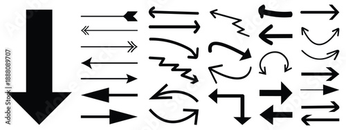 Arrow icon. Mega set of vector arrows. Set of arrows, arrows different. Arrow icon. Vector illustration.