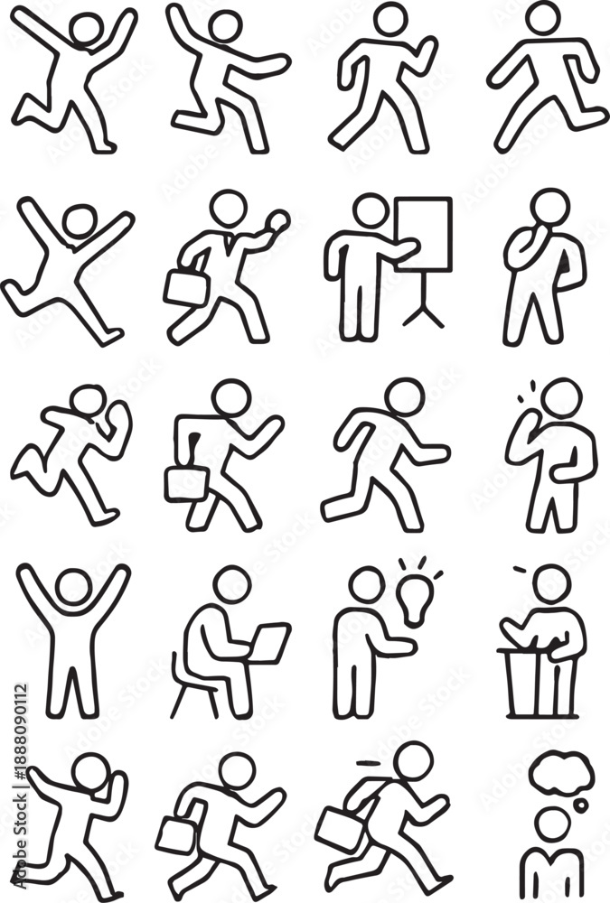 Fototapeta premium Line Art 20+ Simple And Circular Business Shapes Vector Set With Transparent Background 