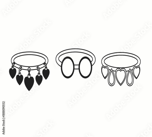 Three delicate bracelets with varying charms displayed on a clean white background