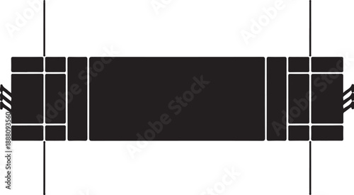 Cricket Ground Pitch and Field Marking Layout Plan Technical Vector Silhouette