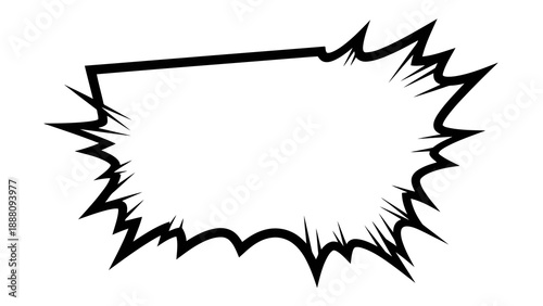 Comic speech bubble with sharp edges