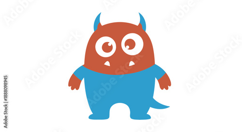 Cute Cartoon Monster Character Illustration