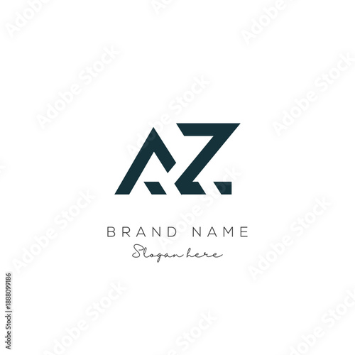 AZ or ZA letter logo icon design. Classic style luxury initials monogram.