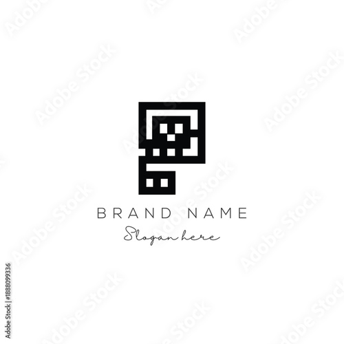 Sign of letter P logo. P logo vector icon, P letter combined with logo icon illustration design.