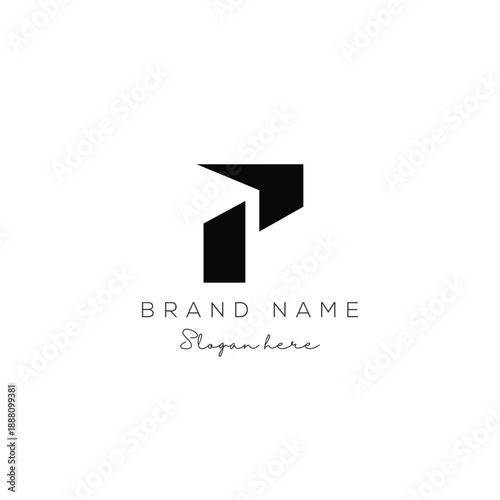 Sign of letter P logo. P logo vector icon, P letter combined with logo icon illustration design.