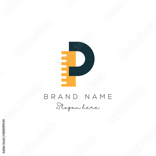 Sign of letter P logo. P logo vector icon, P letter combined with logo icon illustration design.