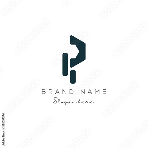 Sign of letter P logo. P logo vector icon, P letter combined with logo icon illustration design.