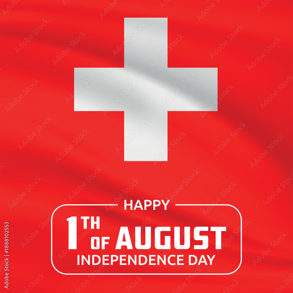 Fototapeta premium Independence Day of Switzerland banner