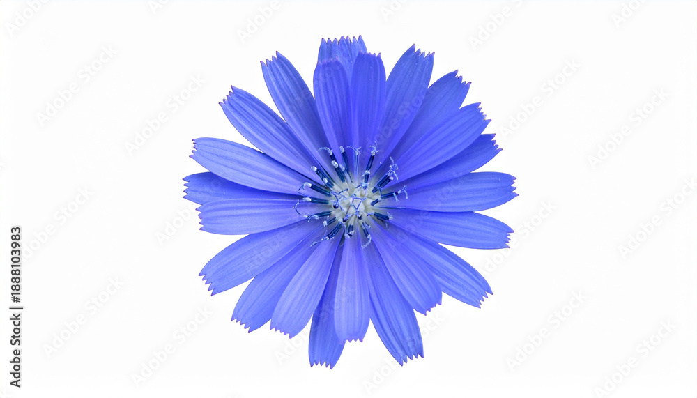 Obraz premium Blue flower isolated on white background; alpine aster or carpophaga mariana