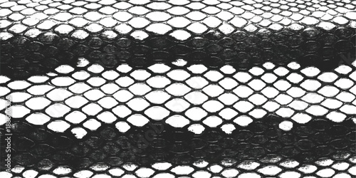 Realistic black and white snake skin texture seamless pattern, abstract reptile scales graphic