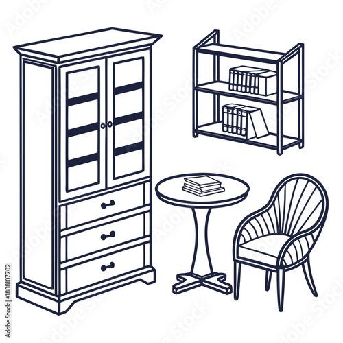 Home office furniture setup