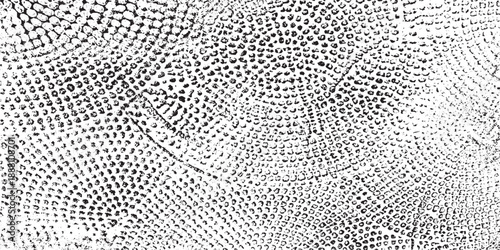 Small uneven spots and particles of debris. Abstract vector texture.  Distressed uneven background. Grunge texture overlay with fine grains isolated on white background. Vector illustration. EPS10.