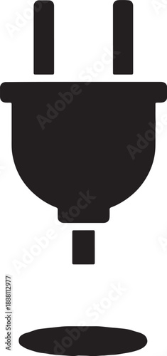 Black Silhouette of a Person with a Large Head and Two Tall on also transparent background