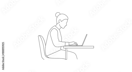 poor posture computer user at a desk illustrating neck and back pain from prolonged screen time vital for ergonomic health content.