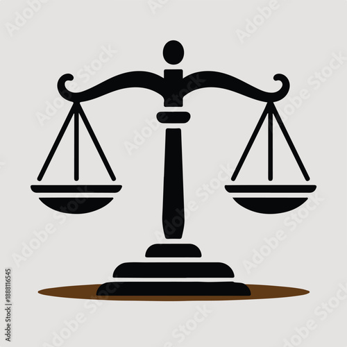 Symbol of Justice and Equality Balance Scale Icon