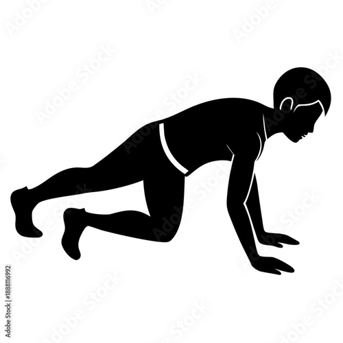 Athlete preparing for sprint