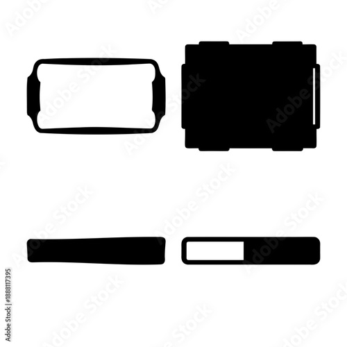 Abstract digital interface elements and progress indicators in a clean, minimalist design