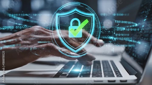 Cyber Security Shield Animation – Data Protection, Online Privacy & Digital Safety