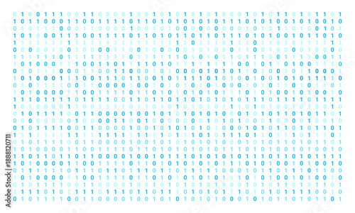 Obraz w ramie Abstract binary numbers overlay on a transparent background.