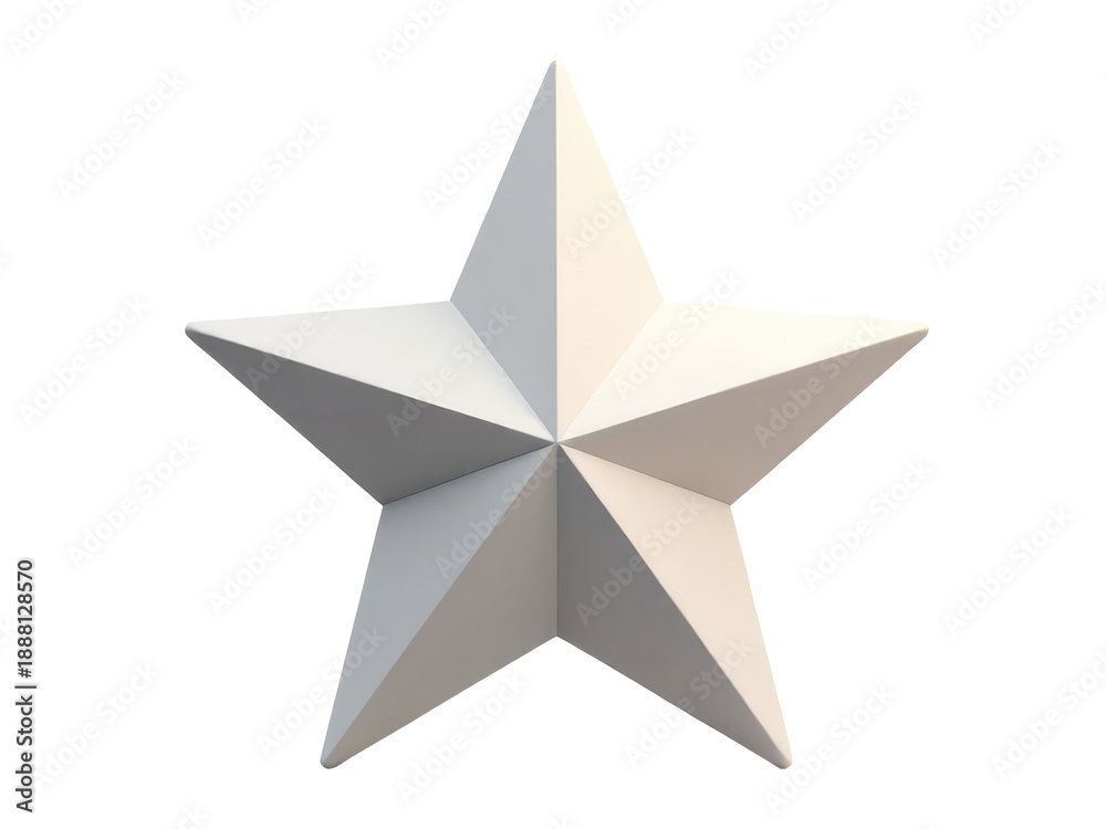 Obraz premium A white paper star on a clean and simple background, ideal for educational or corporate uses