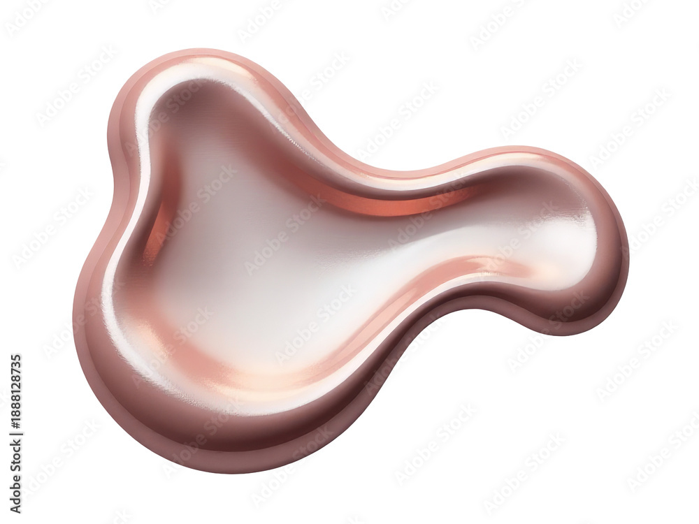 Obraz premium A single metallic object sits on a clean white background