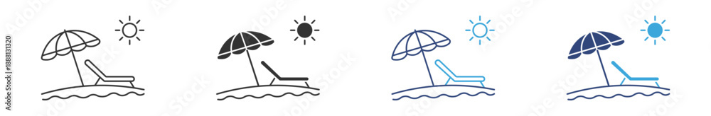 Fotografie Beach Icon set