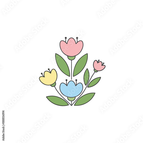 Colorful Tulip Floral Arrangement