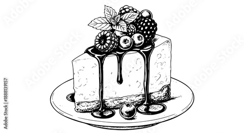 Woman seated at a desk with a laptop open, wearing earbuds, typing while holding a coffee mug, with a desk lamp, plant, and office chair in a modern indoor workspace