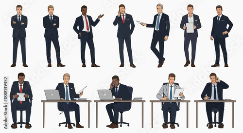 The Array of Professionals: A composite image showcases a diverse set of modern professionals. This image is ideal for use in various business and educational contexts.