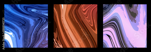 The illusion of a colored liquid. Colorful abstract background. The texture of marble patterns. Interior design, paintings, covers and creative ideas