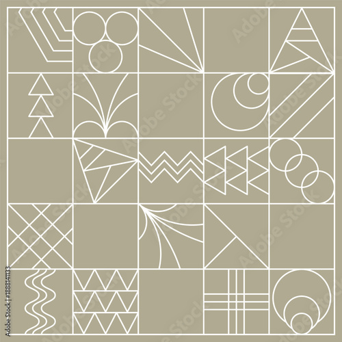 Geometric pattern in a minimalist style. An idea for decorative design, interior design, mosaics and creative inspiration