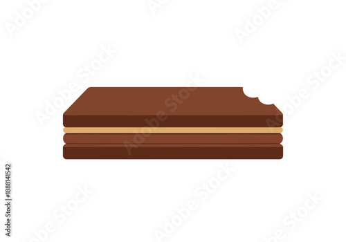 Australian Tim Tam Cookie Icon Chocolate Wafer Snack Cultural Food Vector Design