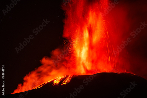 Spectacular explosive nocturnal eruption of Mount Etna