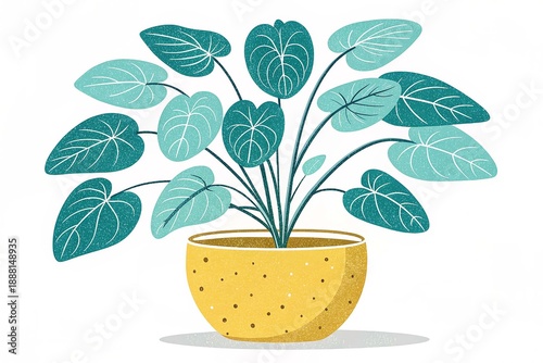 Vector flat houseplant collection