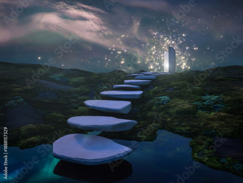 Traversing the Verdant Moor on Floating Stepping Stones Towards the Glittering Threshold of the Celestial Realm