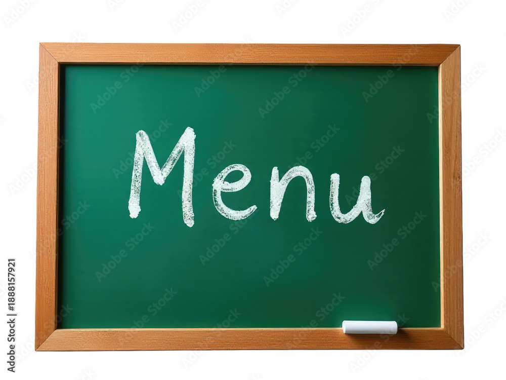 Fototapeta premium A blackboard with a menu written on it