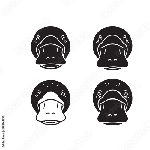 1. Platypus Face Silhouette Vector — Black & White Minimal Illustration
2. Platypus Head Icon — Simple Silhouette Art for Logo & Design
3. Platypus Portrait Silhouette — Wildlife Vector Graphic Black 