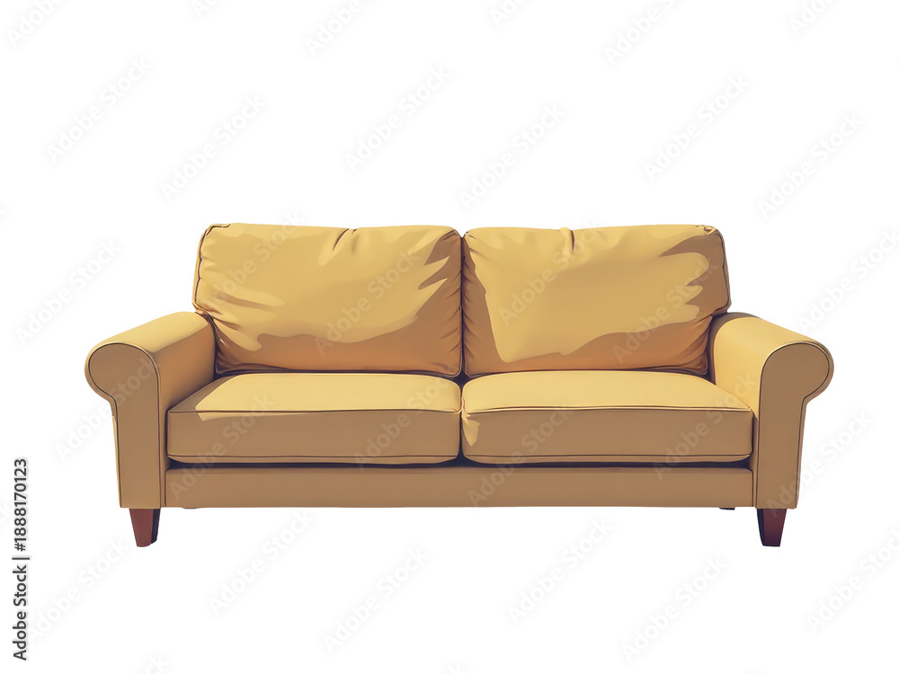 Fototapeta premium A couch with two pillows sitting on top