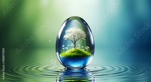 Wallpaper Mural World water day concept water droplet with dandelion inside celebrating conservation and sustainability Torontodigital.ca