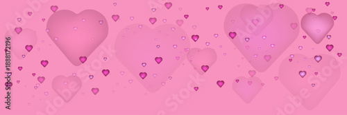 Background Overlay Soft pink hearts with romantic glow on transparent background. Used in Valentine's Day themed visuals, dreamy overlays and emotional design elements