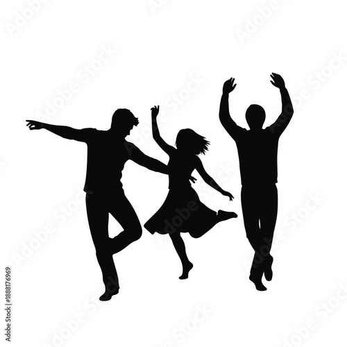 People Dancing Silhouette