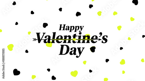 Celebrate love with Happy Valentine's Day greeting and cute heart design