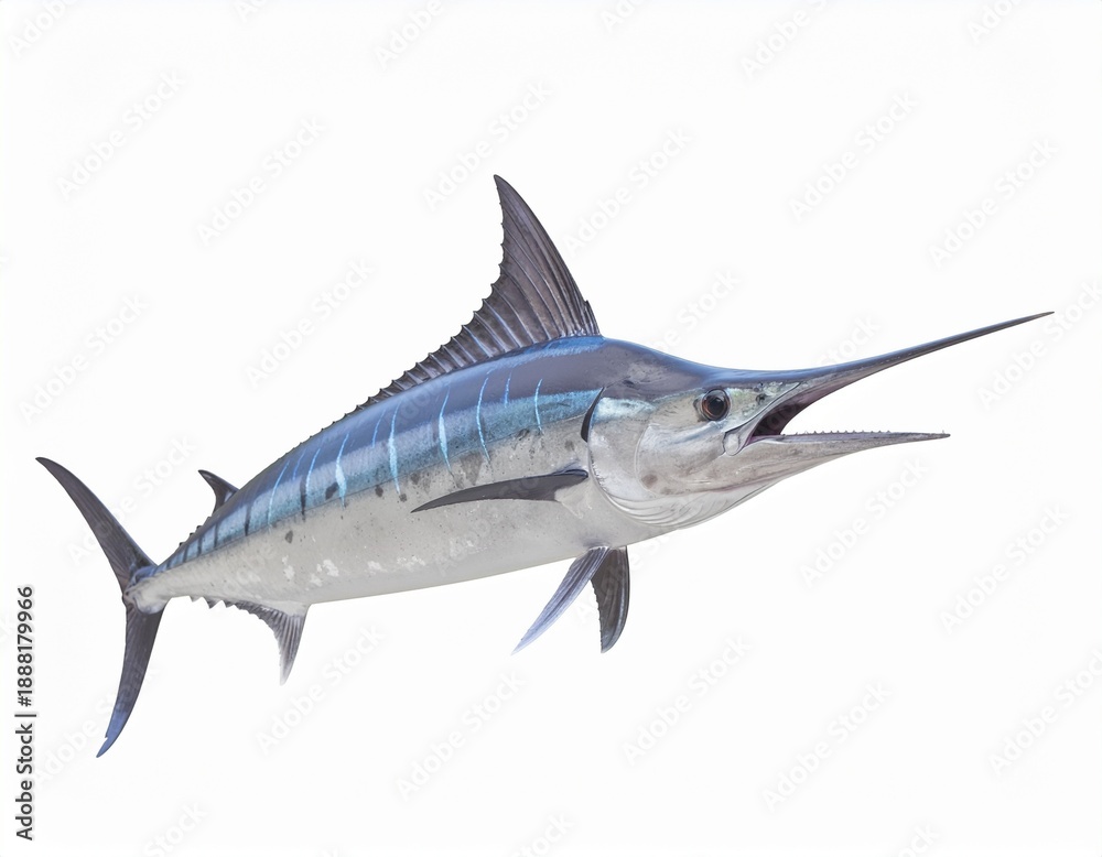Naklejka premium marlin fish isolated on white background