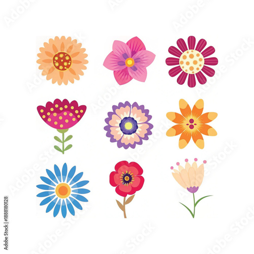 Collection of realistic daisies
