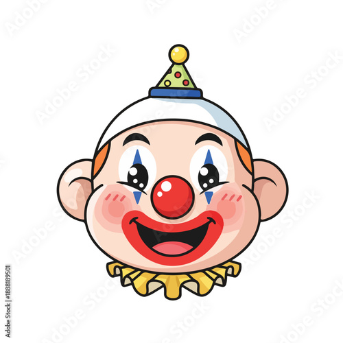 Clown Face with Party Hat
