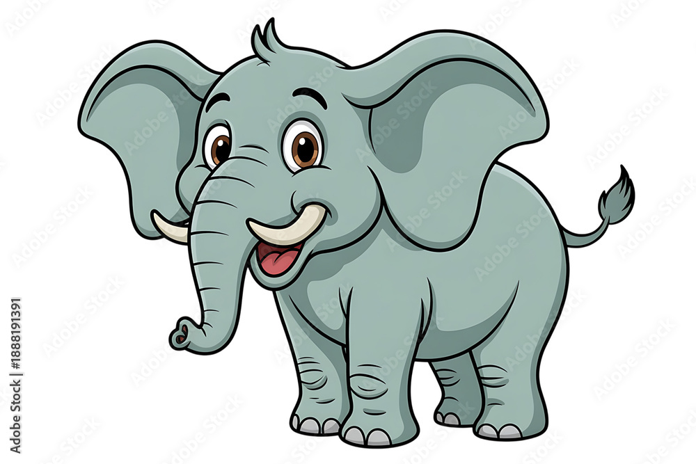Fototapeta premium Cartoon elephant illustration