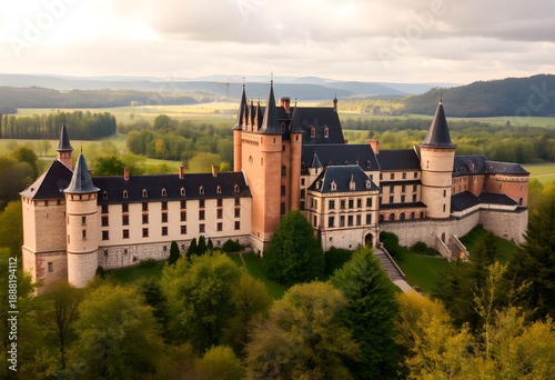 A view of a Castle in Bavaria in Germany